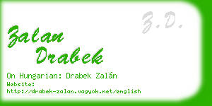 zalan drabek business card