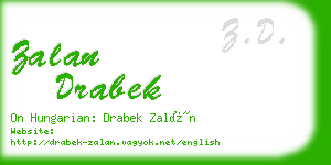 zalan drabek business card